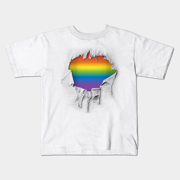 LGBTQ pride Kids T-Shirt by eBrushDesign